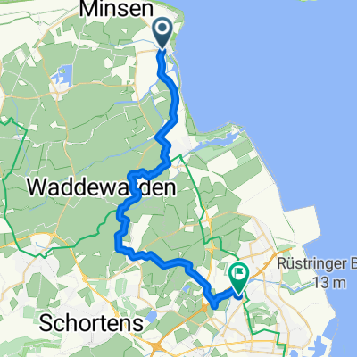 Goldstraße, Wangerland nach James-Cook-Weg, Wilhelmshaven