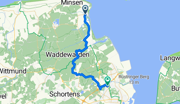 Goldstraße, Wangerland nach James-Cook-Weg, Wilhelmshaven