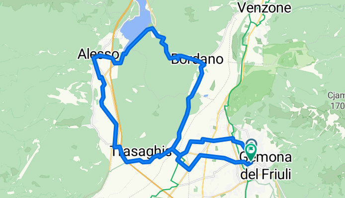 Percorso a Gemona del Friuli