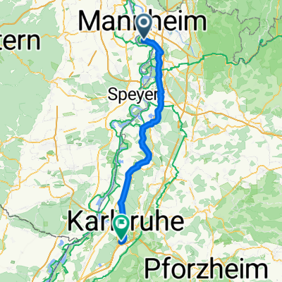 Von Mannheim bis Karlsruhe