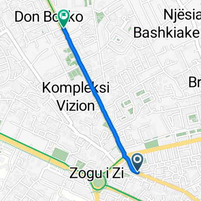 Rruga Mine Peza, Tirana to Rruga Miftar Gërbolli, Tirana