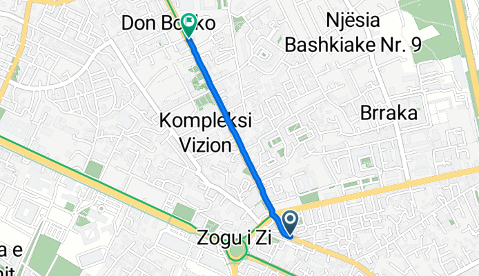 Rruga Mine Peza, Tirana to Rruga Miftar Gërbolli, Tirana