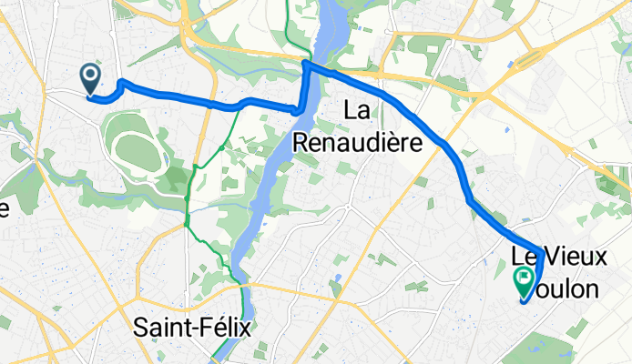 Rue de la Fantaisie, Nantes à Rue des Floralies, Nantes