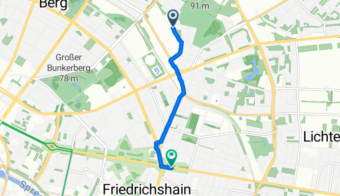 Storkower Straße, Berlin nach Frankfurter Allee, Berlin