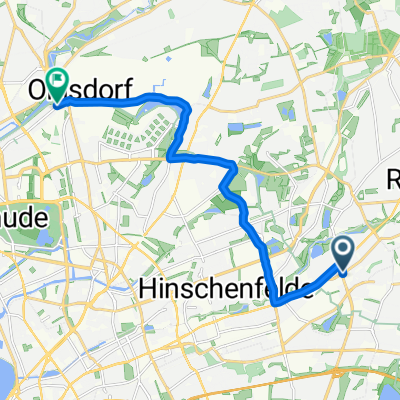 Tonndorfer Hauptstraße, Hamburg nach Alsterdorfer Straße, Hamburg