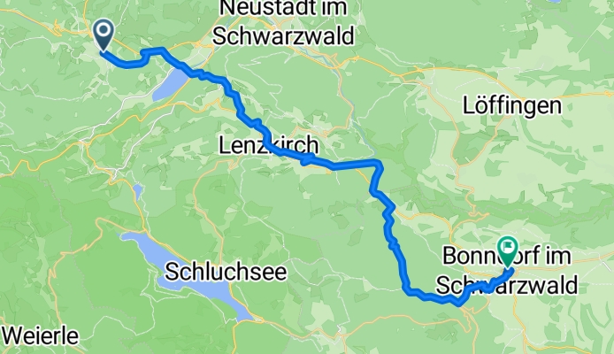 Von Hinterzarten bis Bonndorf im Schwarzwald