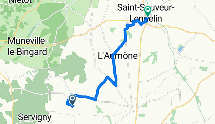 Impasse de l'Hôtel Joie, Saint-Sauveur-Villages à Place Léon Lesouhaitier, Saint-Sauveur-Villages