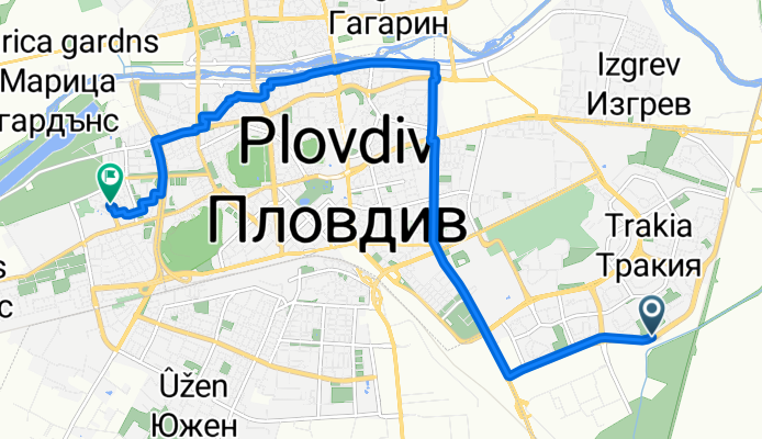 Route in Plovdiv