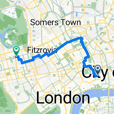 City of London, London to Oldbury Place, London