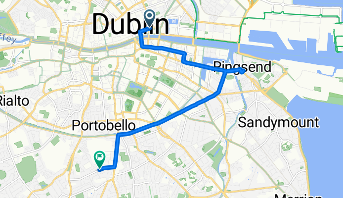 Beresford Lane, Dublin 1 to Grosvenor Lodge, Dublin 6