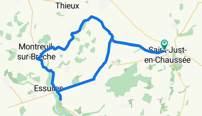 Rue Tailbouis, Saint-Just-en-Chaussée à Rue de Catillon, Saint-Just-en-Chaussée