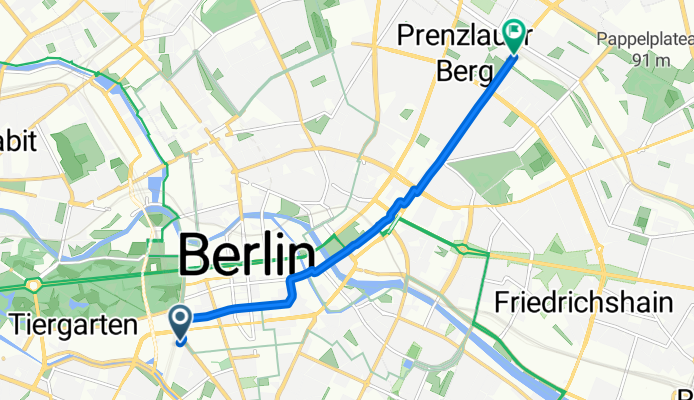Gabriele-Tergit-Promenade, Berlin nach Greifswalder Straße, Berlin