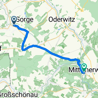 Seifhennersdorfer Straße, Leutersdorf nach Sportzentrum, Mittelherwigsdorf