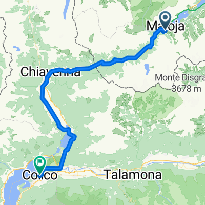 Strada Cantonale, Maloja nach Via Giuseppe Mazzini, Colico