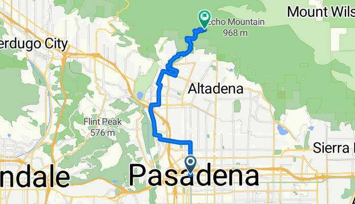 N Marengo Ave, Pasadena to Sunset Ridge Trail, Altadena