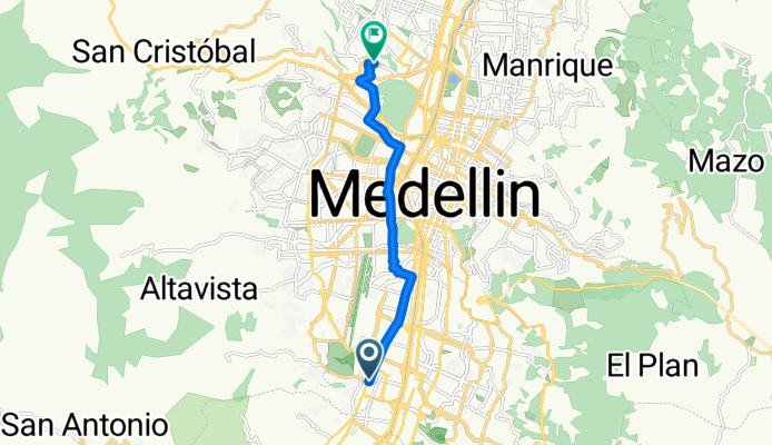 De Calle Sur # 51A-85 a Carrera 74d # 75-19