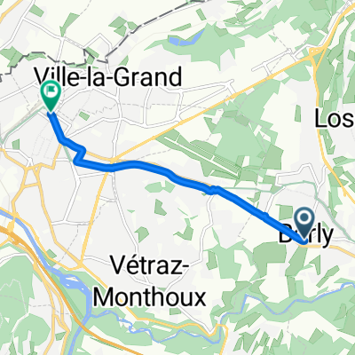 Chemin Lapraz, Cranves-Sales à Esplanade François Mitterrand, Annemasse