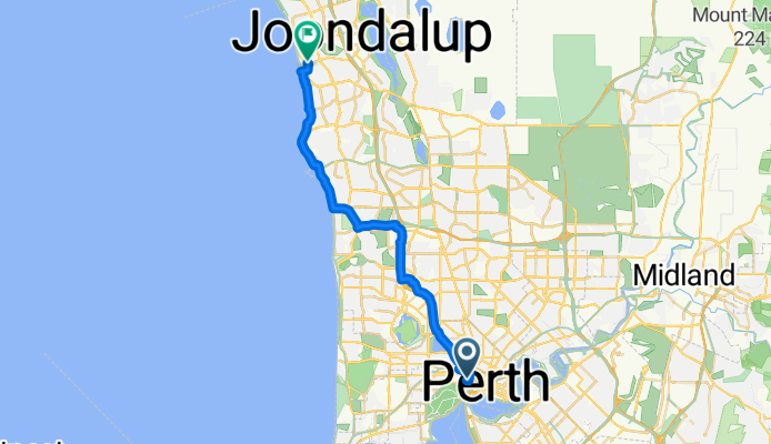 Parliament Pl, West Perth to Naval Pde, Ocean Reef