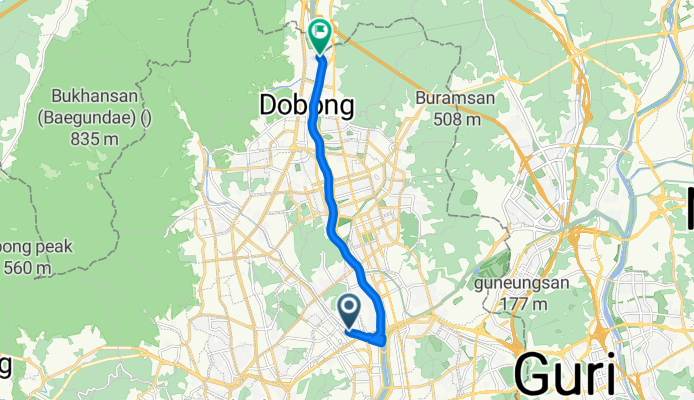 장위동, 서울특별시에서 도봉동, 서울특별시까지