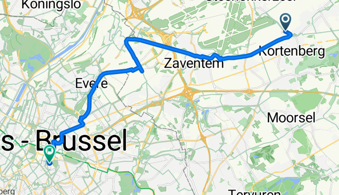 Mechelsesteenweg, Kortenberg naar Wiertzstraat, Elsene/Ixelles
