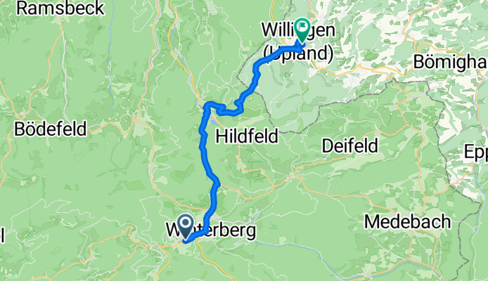 Fichtenweg nach Waldecker Straße