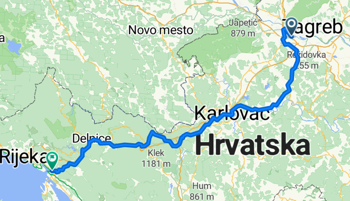 Ruta desde Neimenovana Cesta