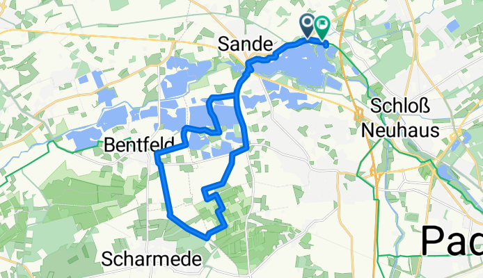 Route in Paderborn
