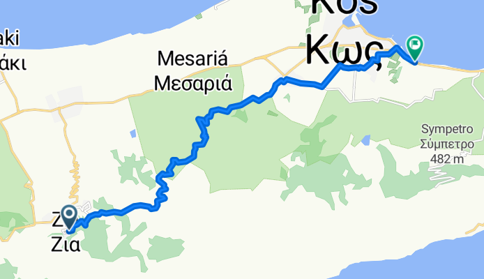 Asfendiou naar Odissou, Kos