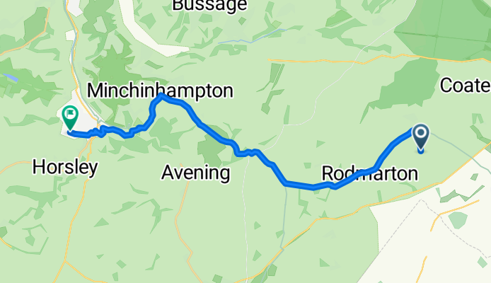 Rodmarton, Cirencester to Shortwood Road, Stroud