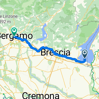 Sirmione nach Bergamo 110km