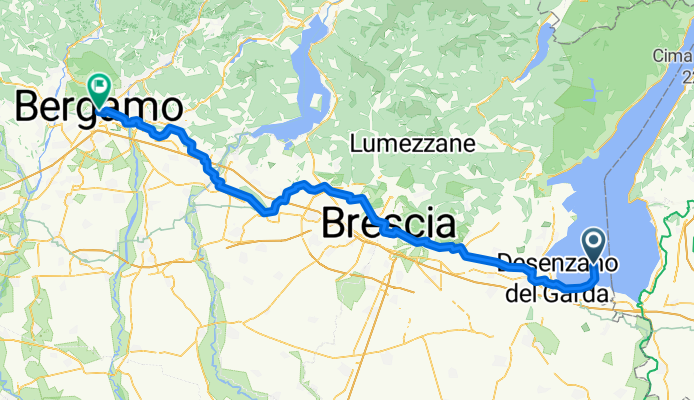 Sirmione nach Bergamo 110km