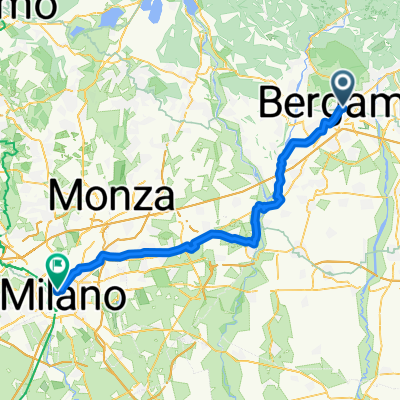 Bergamo nach Milano 60km