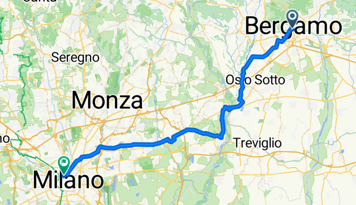 Bergamo nach Milano 60km