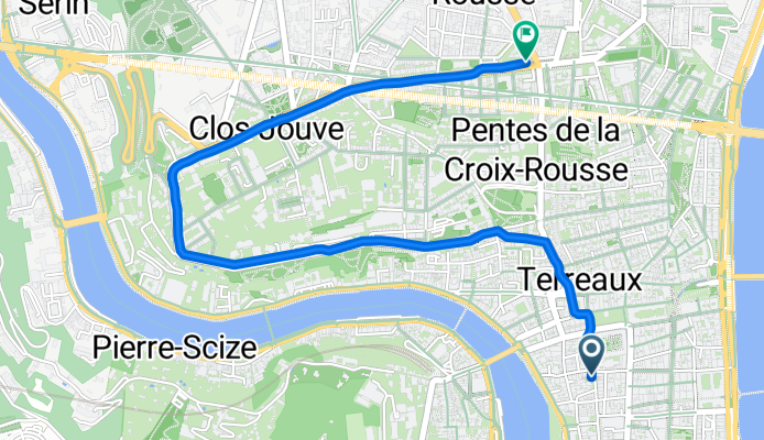 Rue de Brest, Lyon nach Boulevard des Canuts, Lyon