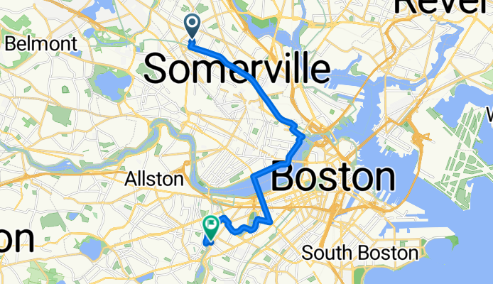 Bay State Ave, Somerville to Jimmy Fund Way, Boston