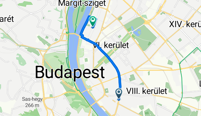 József körút, Budapest to Pannónia utca, Budapest