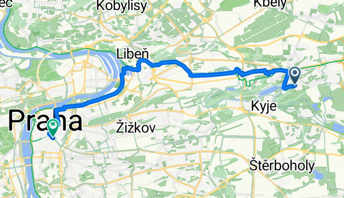 Mrázkova, Prague 14 to Vodičkova, Prague 1