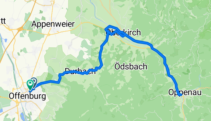 offenburg - durbach - oppenau - zurück