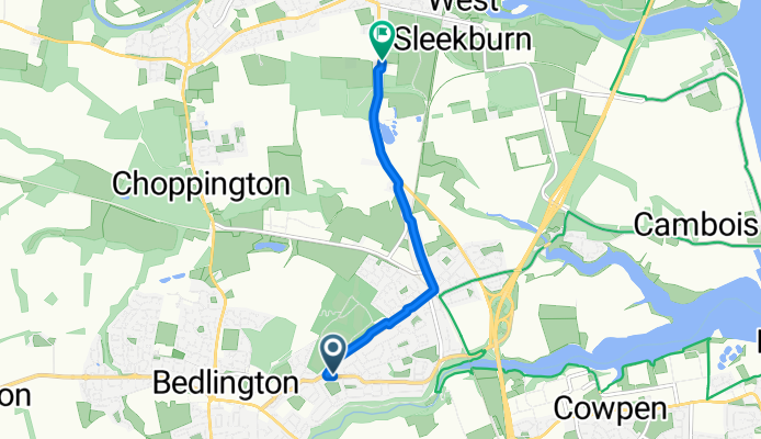 Millbank Road, Bedlington to East Terrace, Choppington