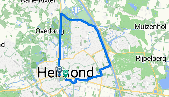 Route in Helmond 9,7