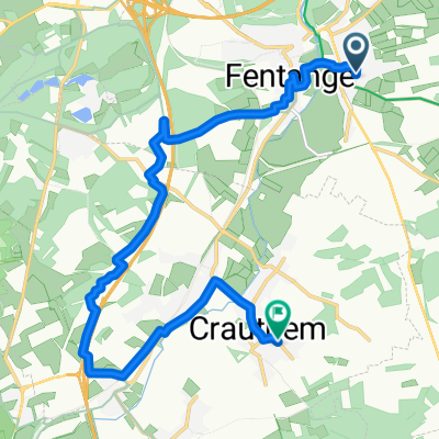 Rue de Syren, Alzeng nach Rue de la Forêt, Krautem