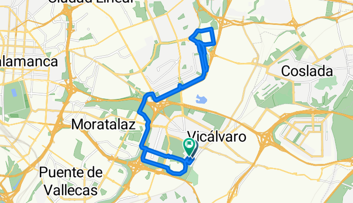 Calle del Molino Viejo, Madrid a Calle del Campo de la Torre, Madrid