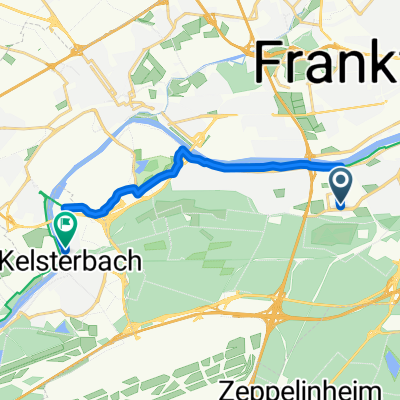 Lyoner Straße, Frankfurt am Main nach Leinepfad, Kelsterbach
