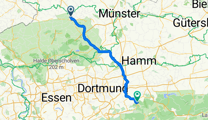 Von Coesfeld bis Menden (Sauerland)