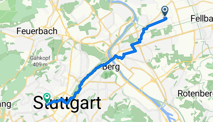 Kleiner Ostring, Stuttgart nach Schloßstraße, Stuttgart