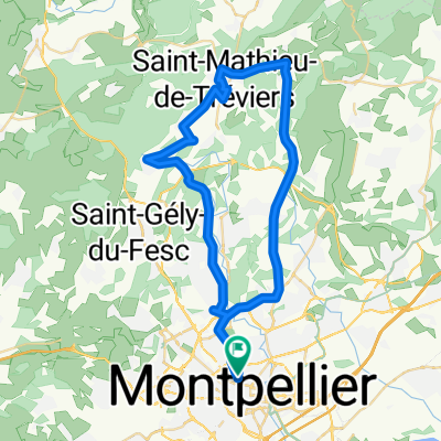 The Sources of the Lez– lez cycling area loop from Hôpitaux-Facultés