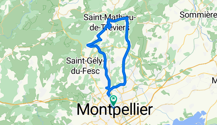 The Sources of the Lez– lez cycling area loop from Hôpitaux-Facultés