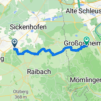 Amselweg nach Wallstädter Weg Großostheim Lo