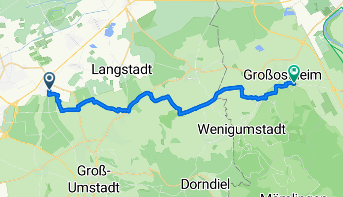 Amselweg nach Wallstädter Weg Großostheim Lo