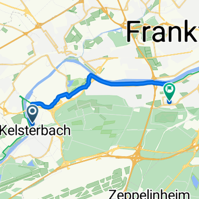 Leinepfad, Kelsterbach nach Lyoner Straße, Frankfurt am Main